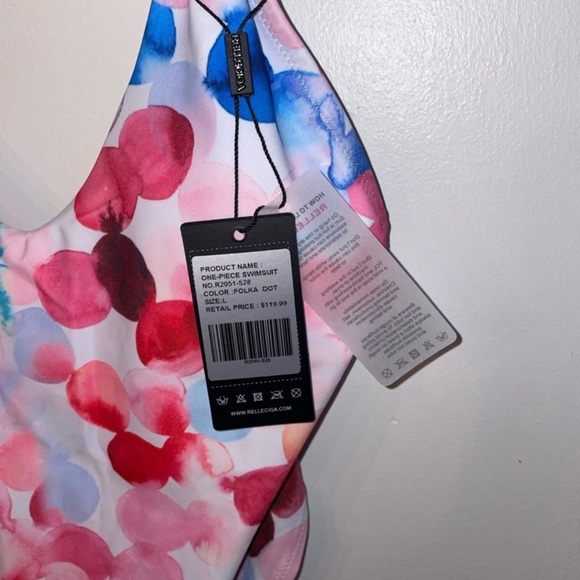 RELLECIGA Women's One Piece Thong Swimsuit NWT L - Picture 6 of 8
